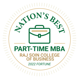 2022 Fortune Nation's Best Part Time MBA Raj Soin College of Business