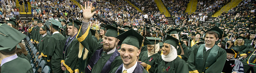 photo of graduates at commencement