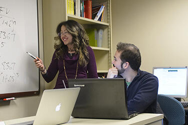 photo of students talking