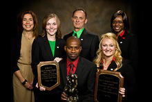 photo of members of the winning national society for the advancement of management case competition team